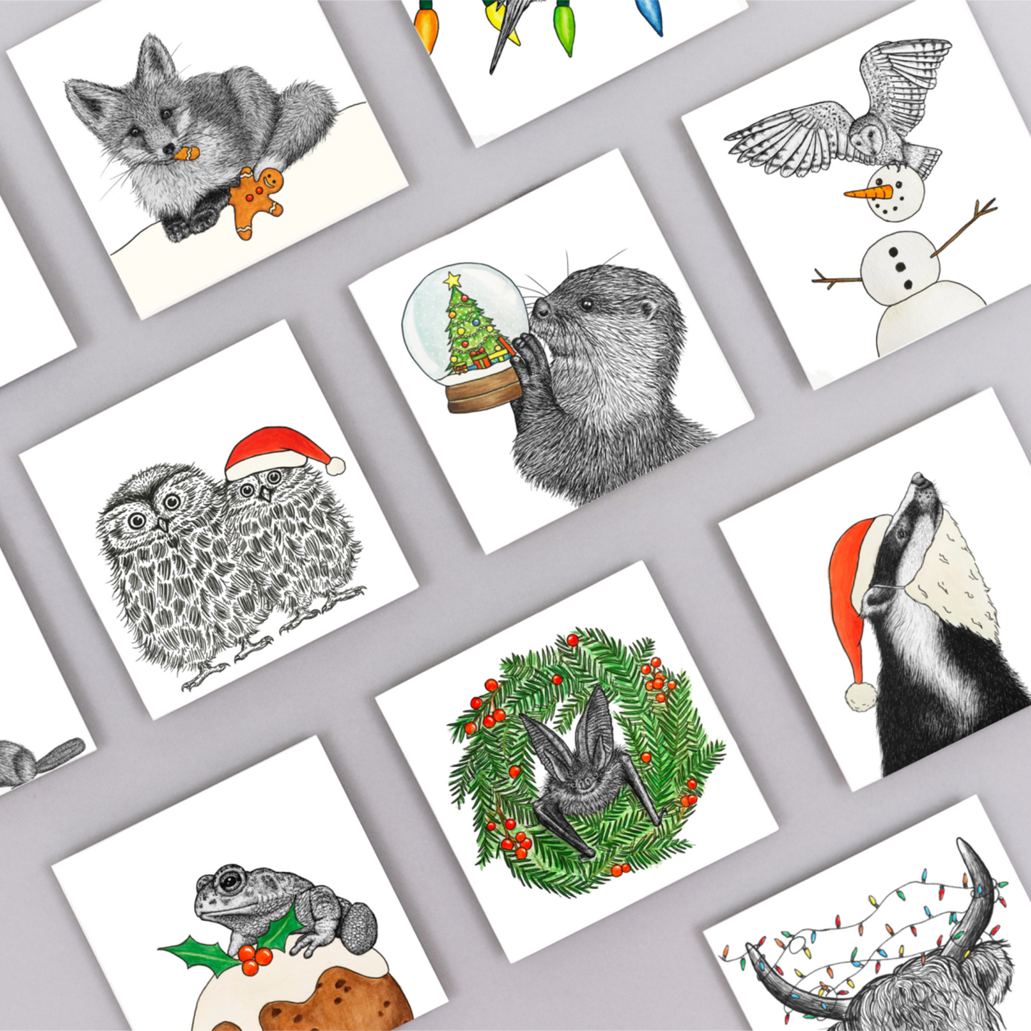 Badger Christmas card