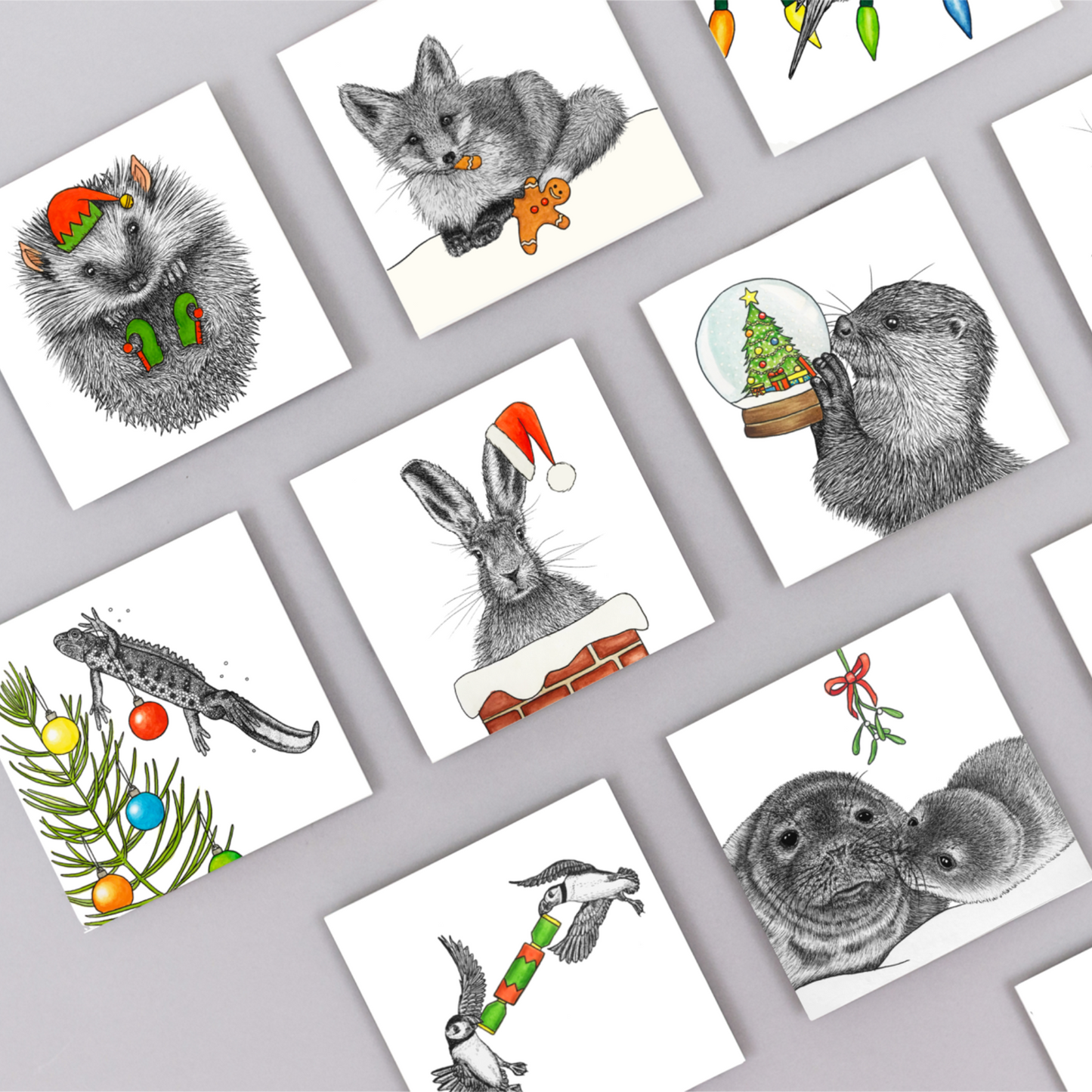 Hare Christmas card