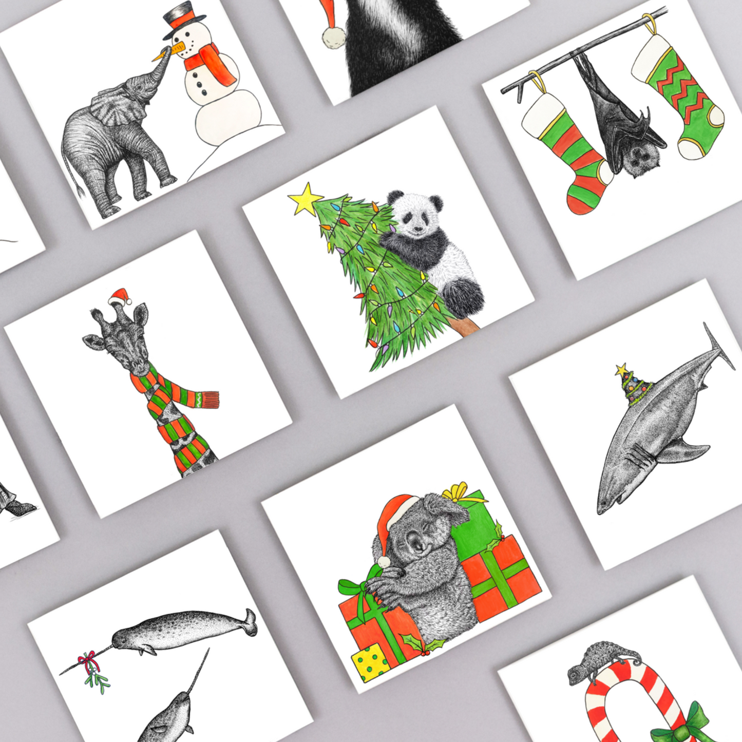 Elephant Christmas card