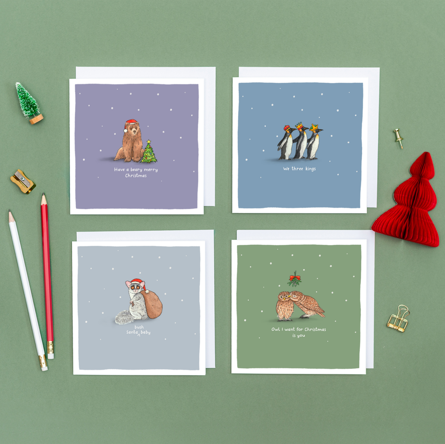 We Three Kings Christmas Pun Card