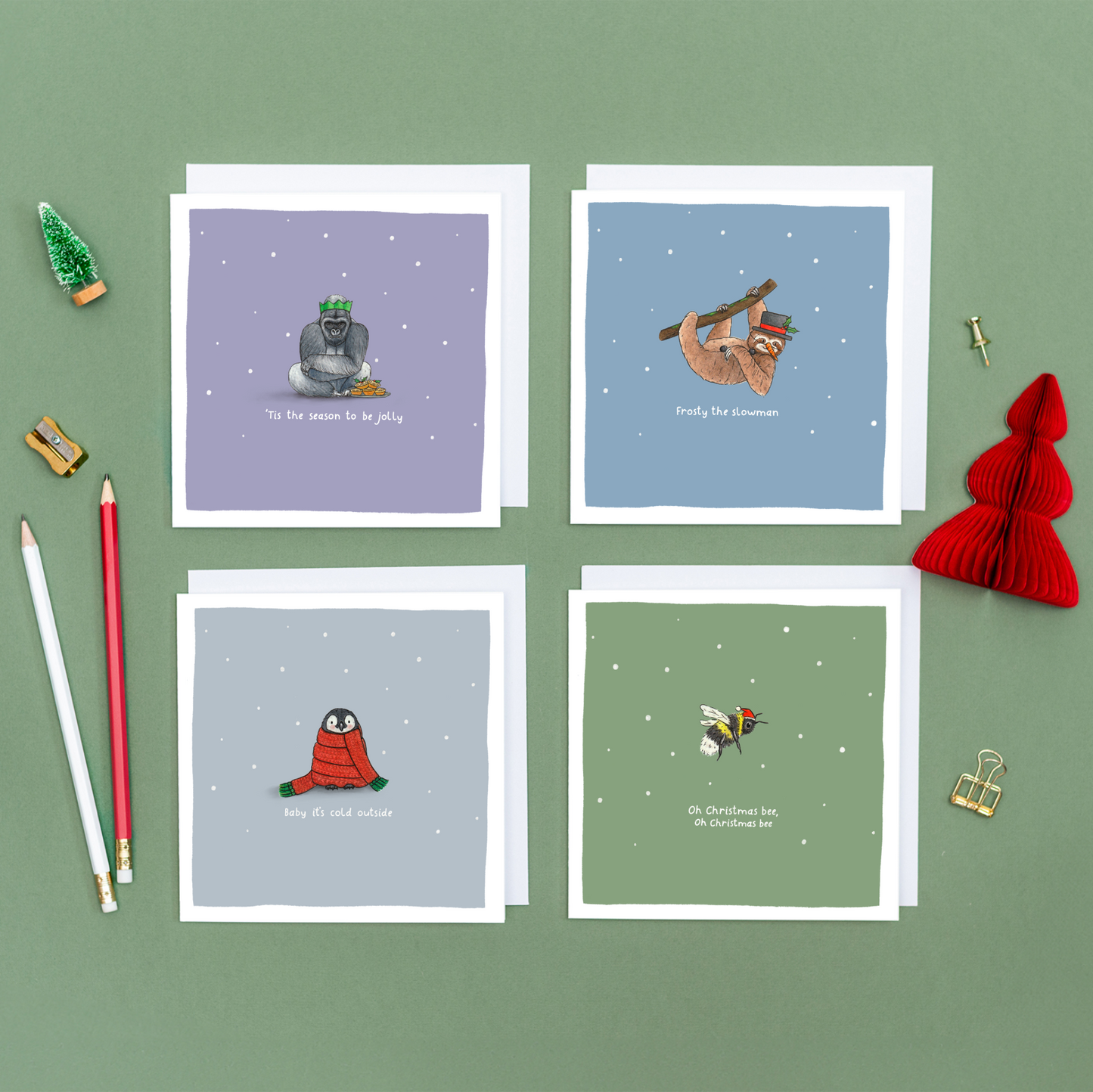 Oh Christmas Bee Christmas Pun Card