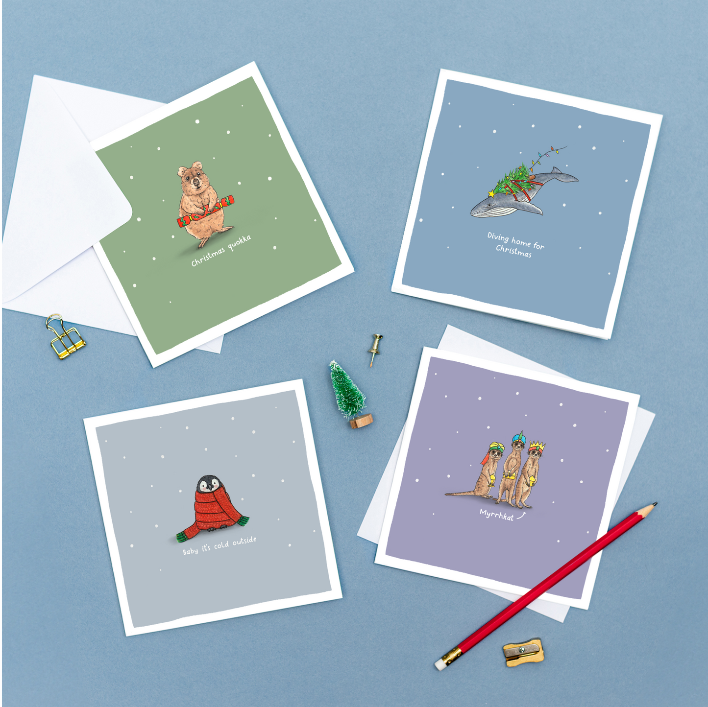 Myrrhkat Christmas Pun Card