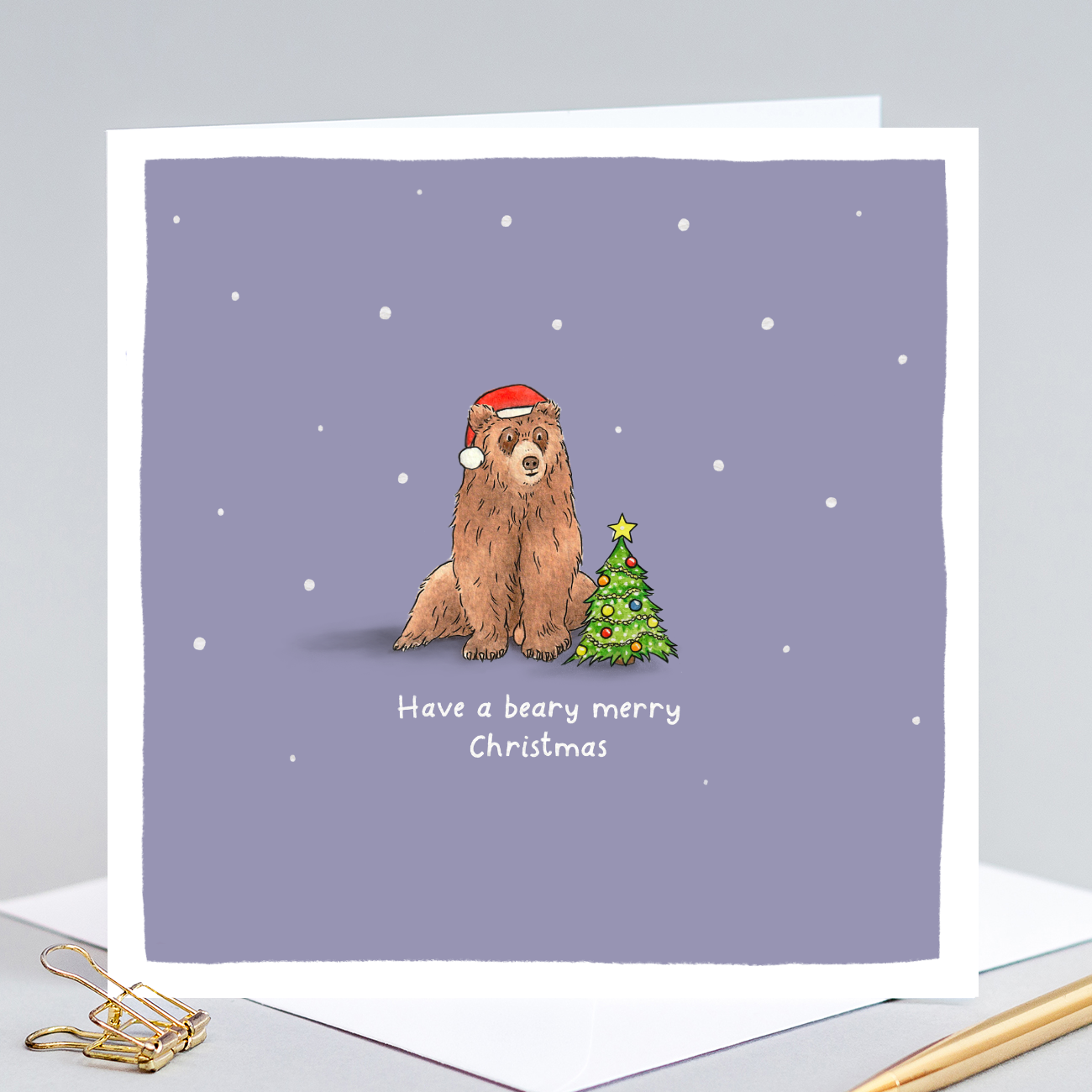 Have a Beary Merry Christmas Pun Card