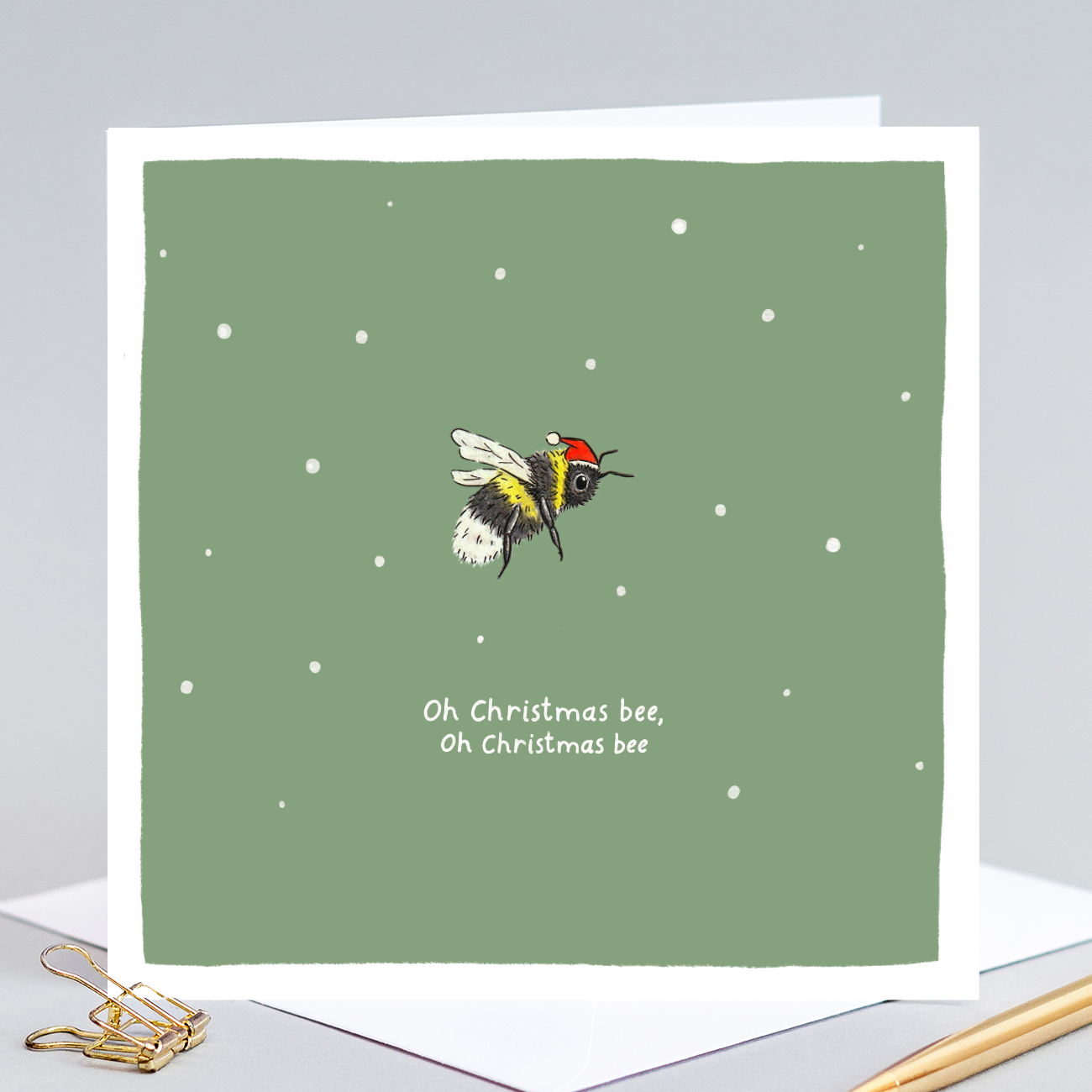 Oh Christmas Bee Christmas Pun Card