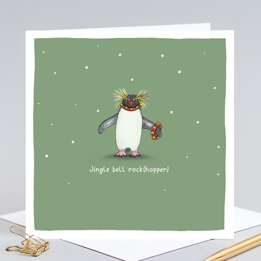 Jingle Bell Rock(hopper) Christmas Pun Card