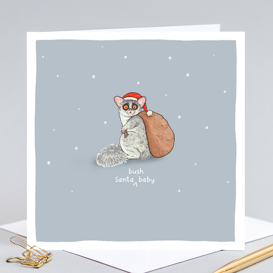 Santa (Bush) Baby Christmas Pun Card