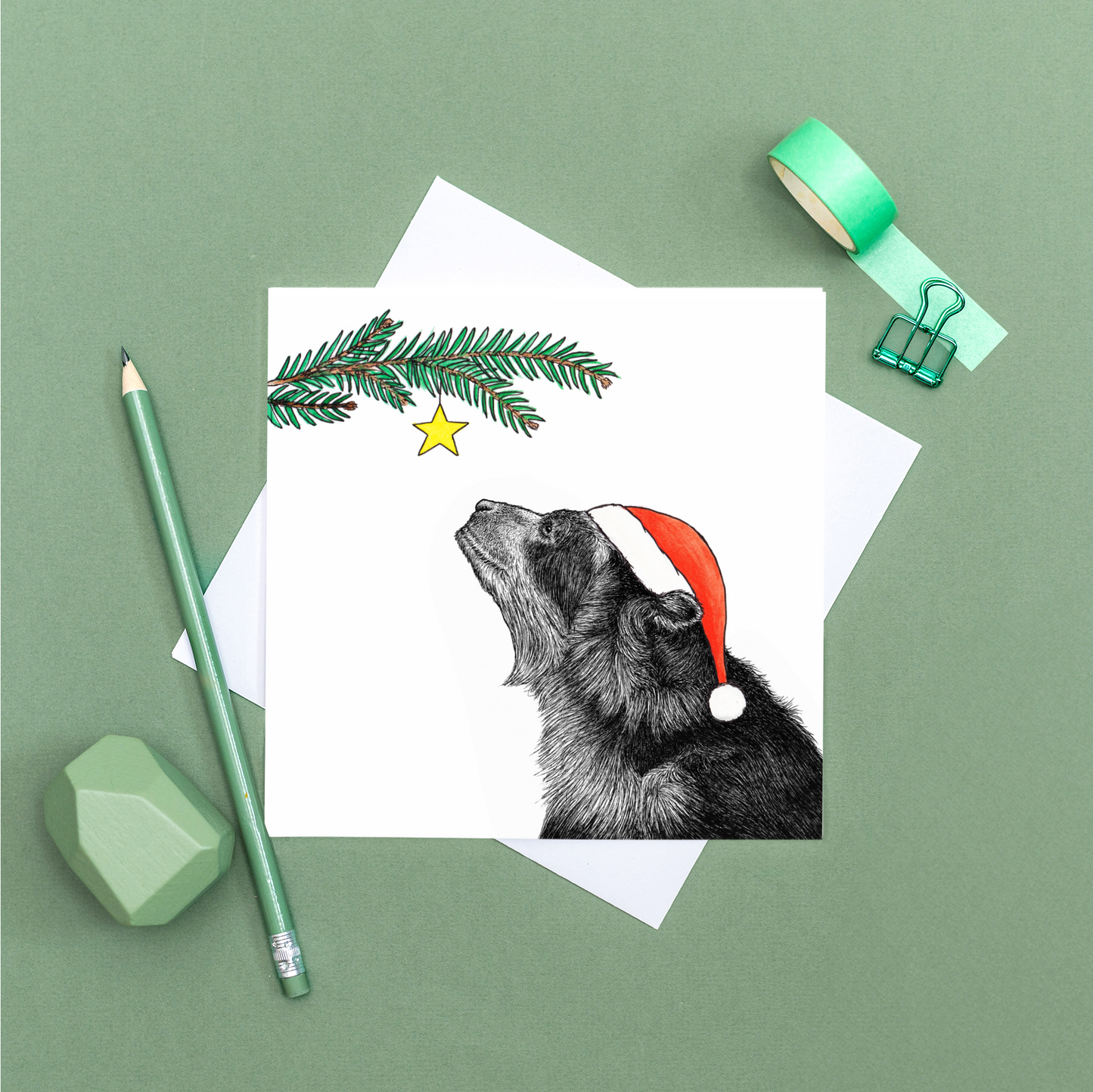 Andean bear Christmas card