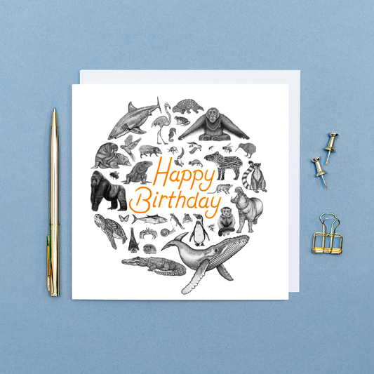 Animal kingdom Birthday card