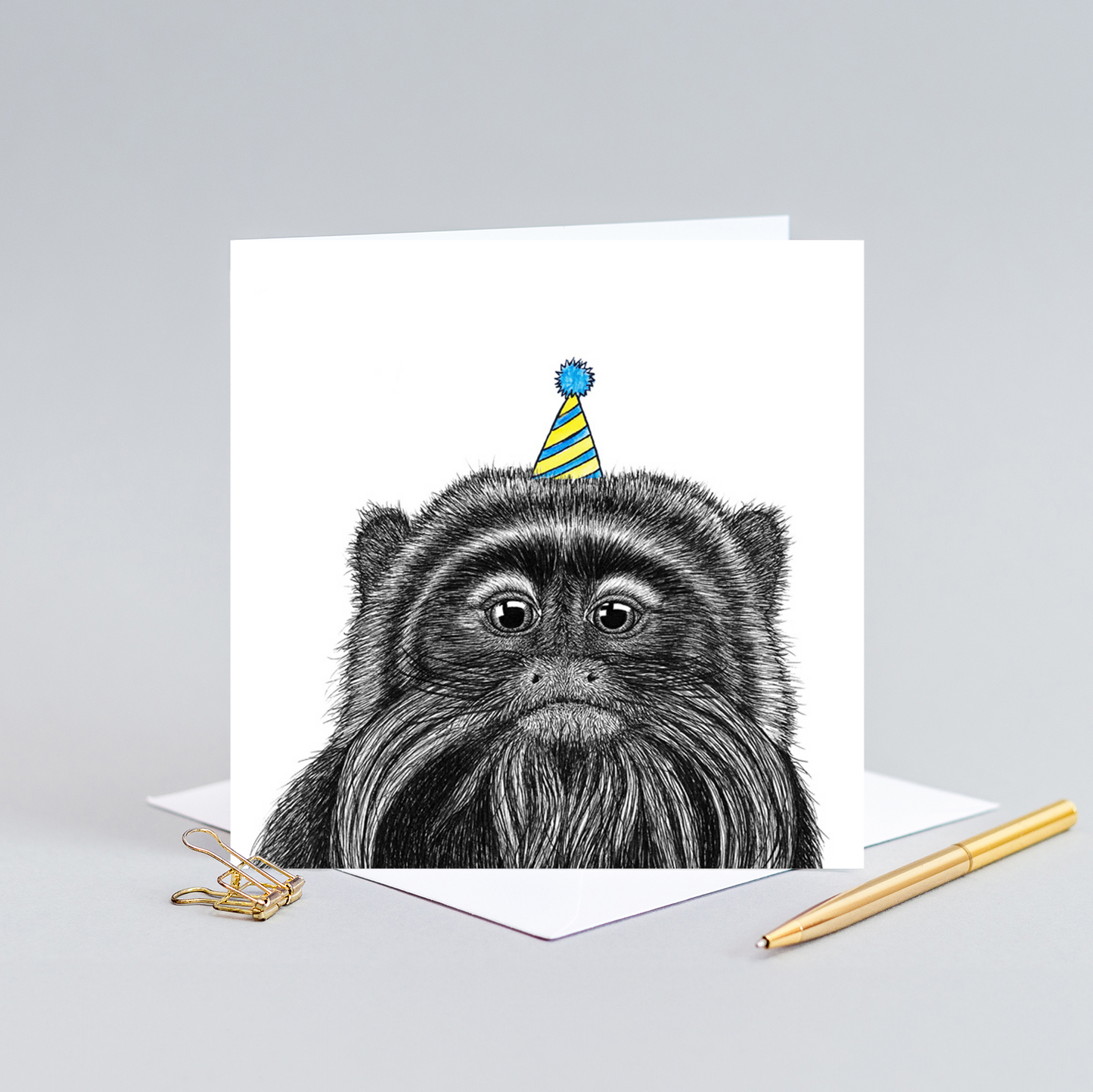 Cute monkey Birthday card