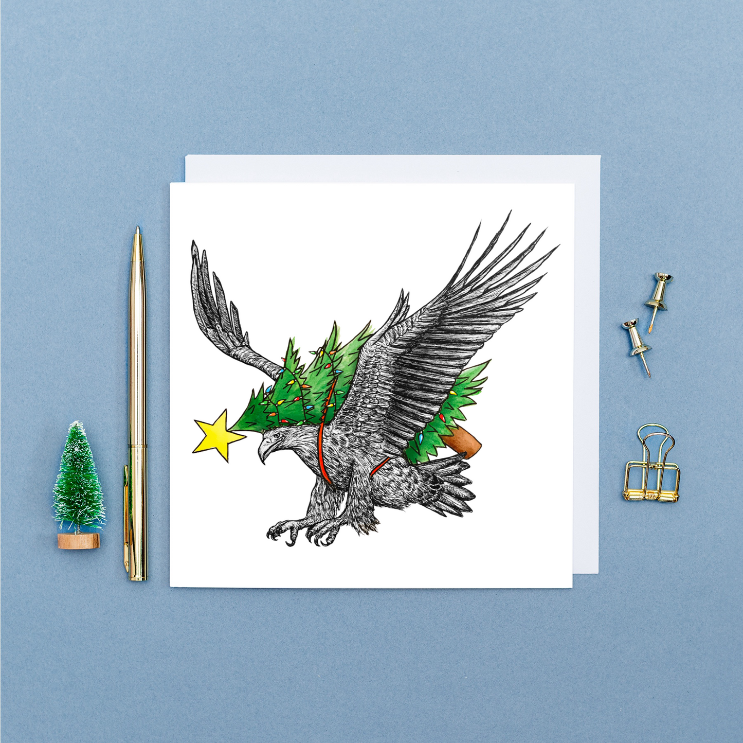 White-tailed eagle Christmas card