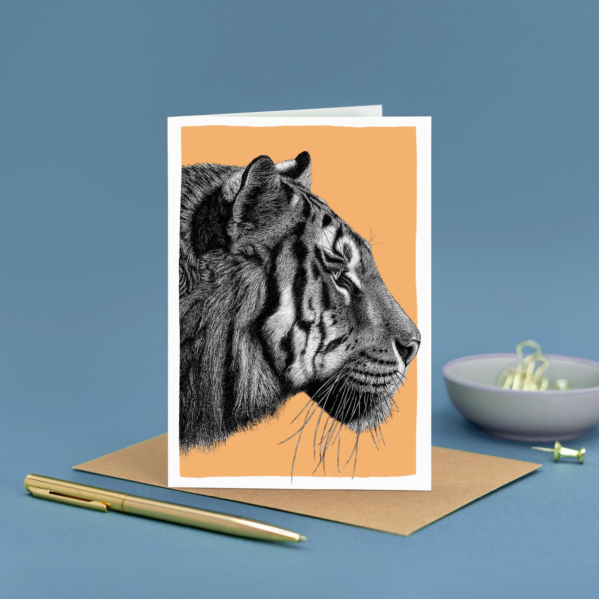 Tiger note card