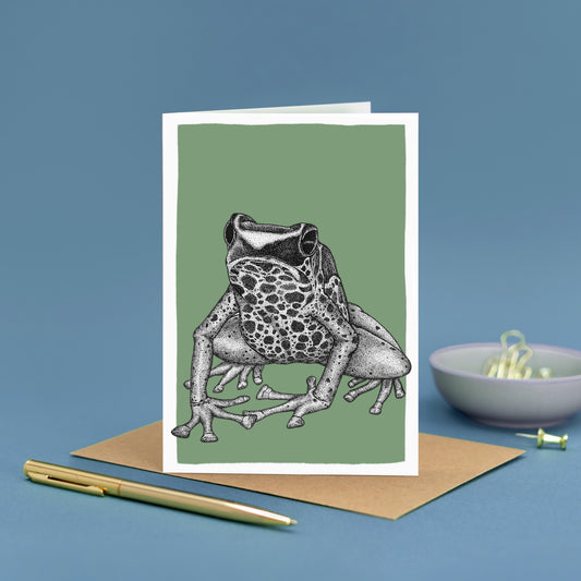 Dart frog note card