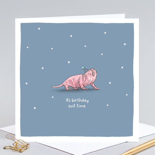 It's Birthday Suit Time. Birthday Card