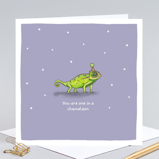 You are One in a Chameleon Birthday Card