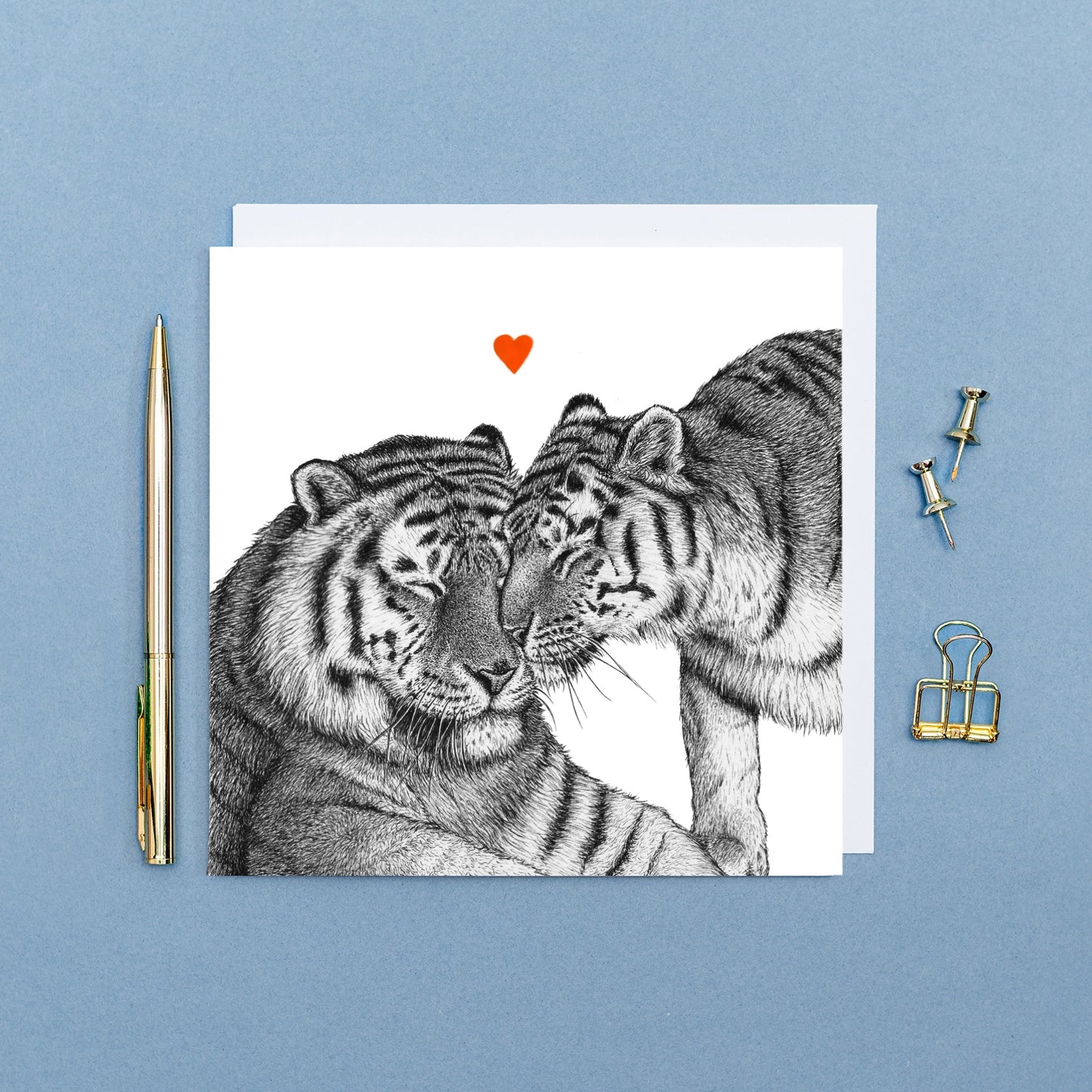 Tiger love greetings card