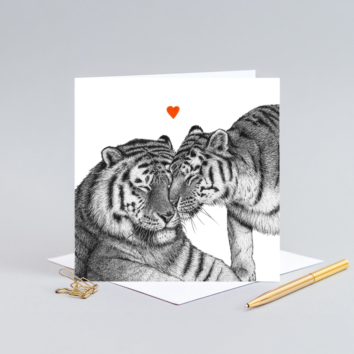 Tiger love greetings card