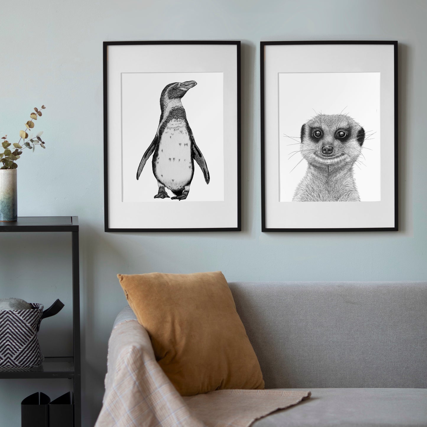 Humboldt Penguin Art Print - White