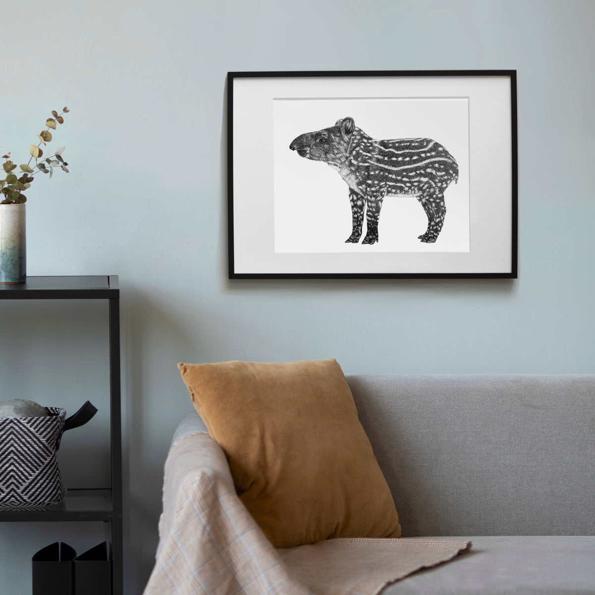 Brazilian Tapir Art Print - White