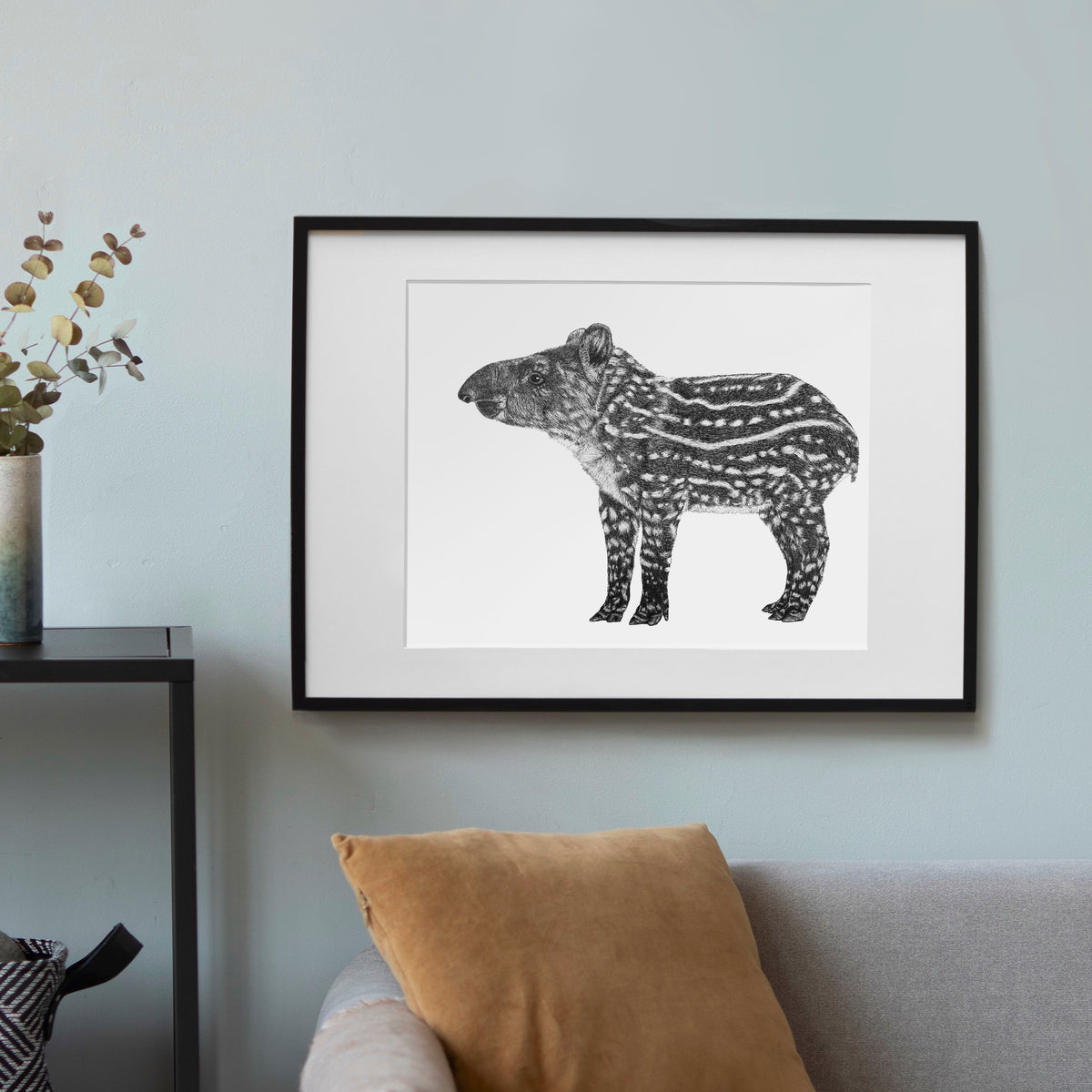 Brazilian Tapir Art Print - White