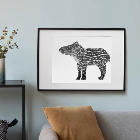 Brazilian Tapir Art Print - White