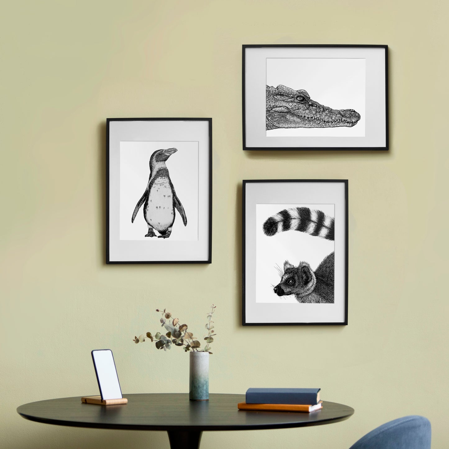 Philippine Crocodile Art Print - White