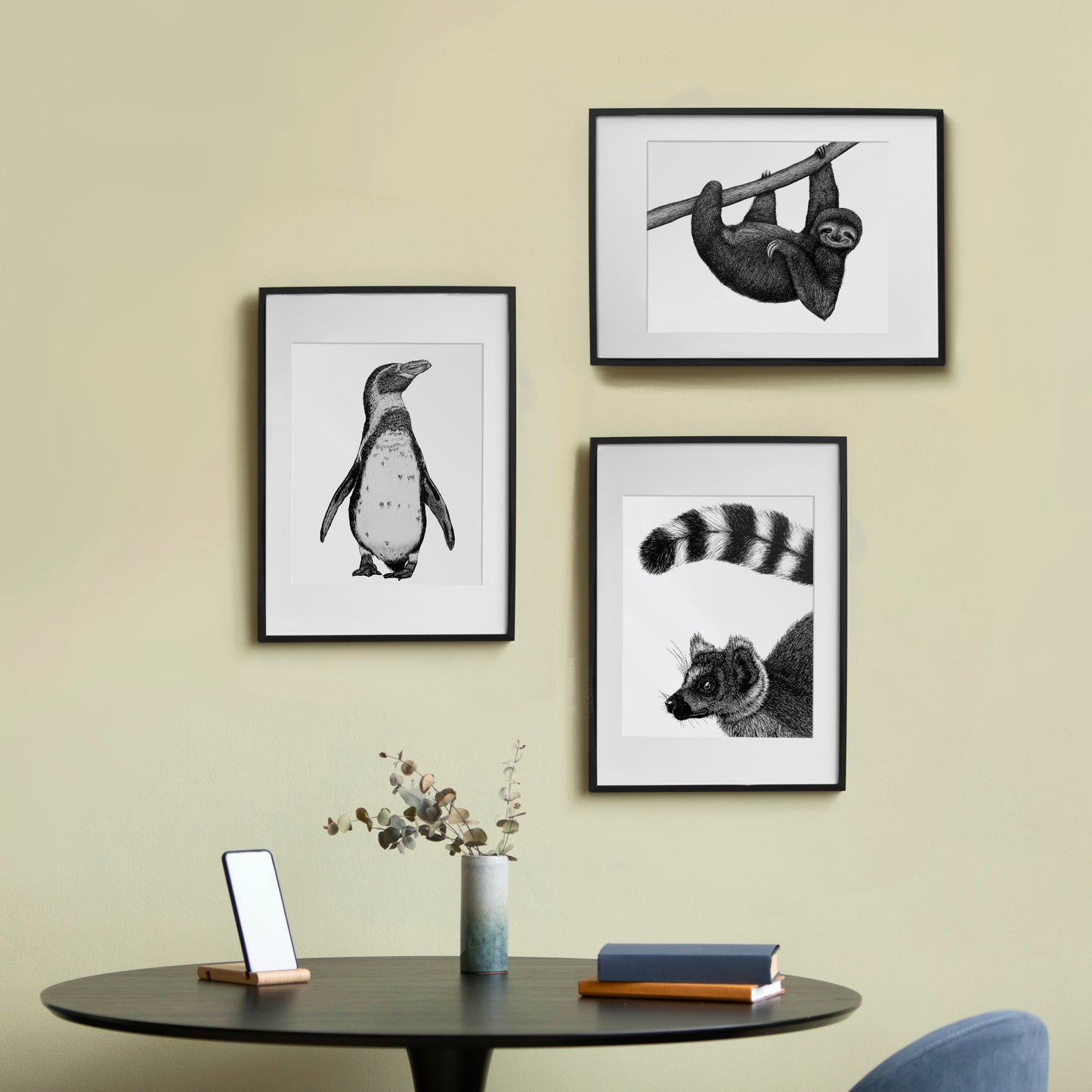 Humboldt Penguin Art Print - White