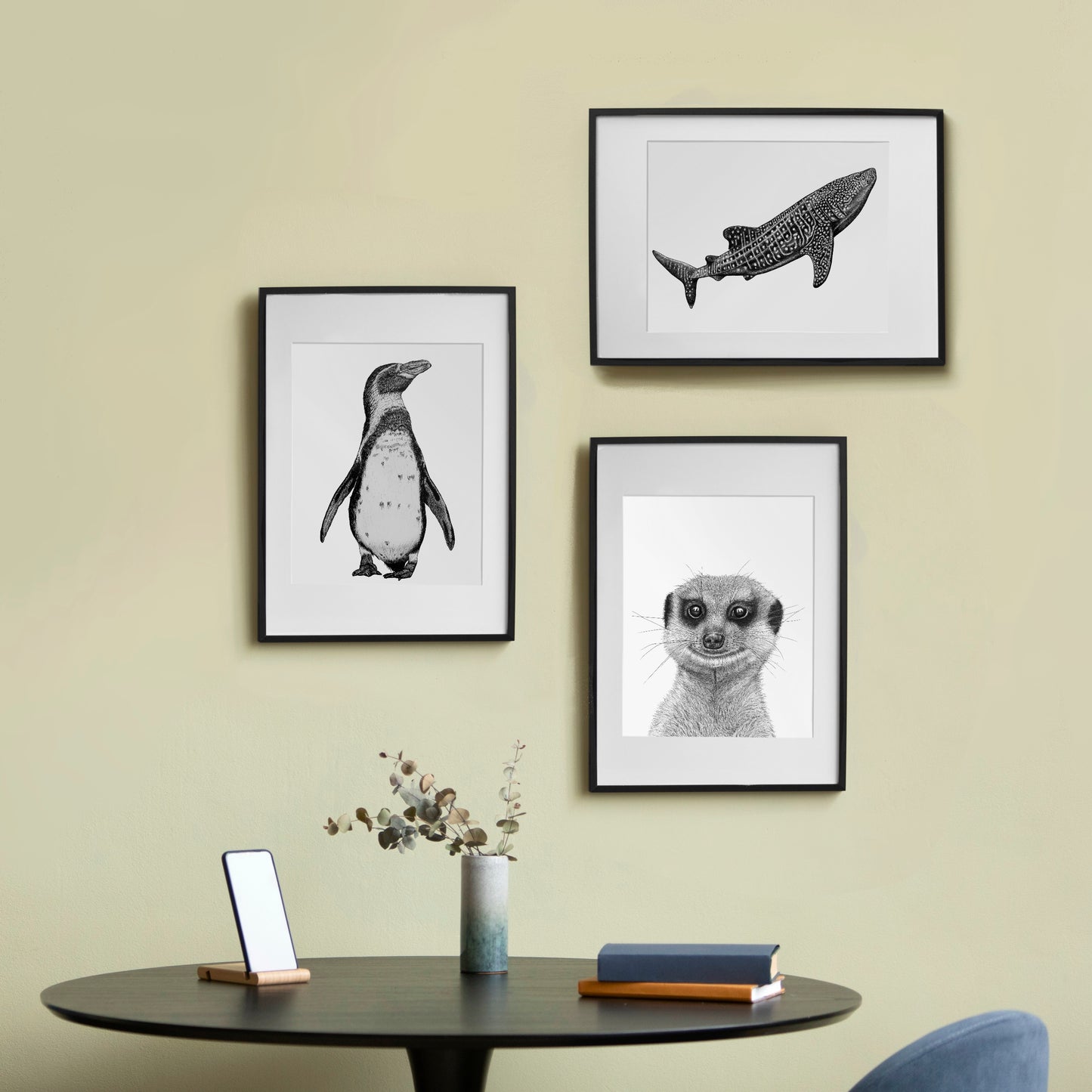 Whale Shark Art Print - White