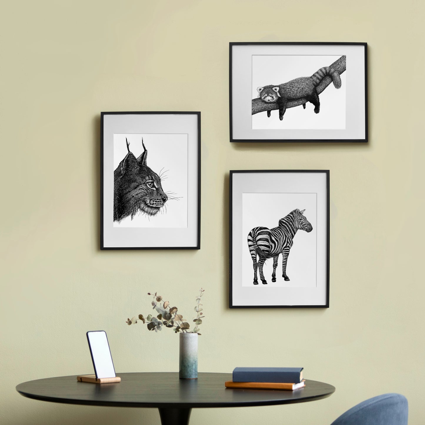 Plains Zebra Art Print - White