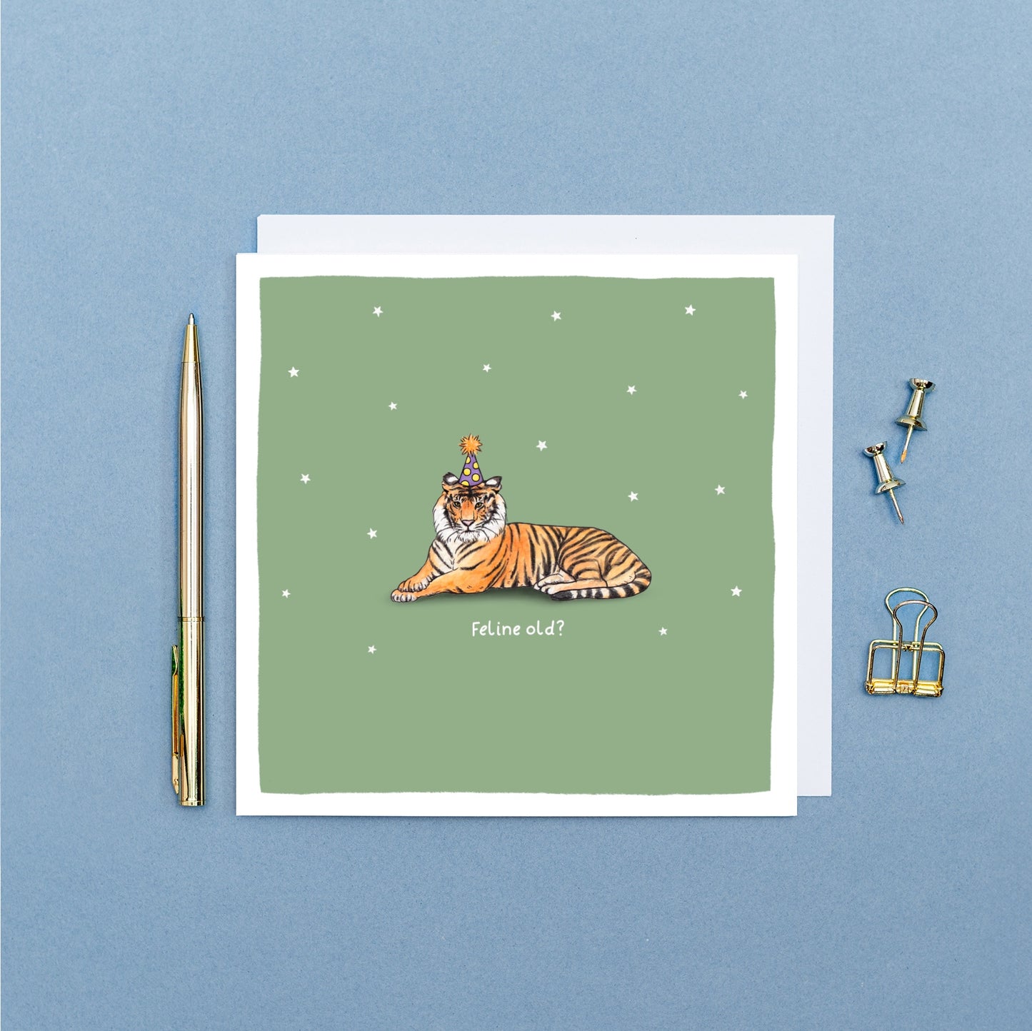 Feline Old? Tiger Birthday Card