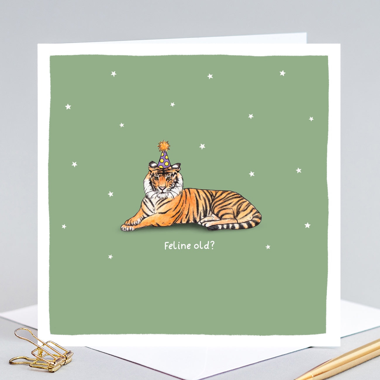 Feline Old? Tiger Birthday Card