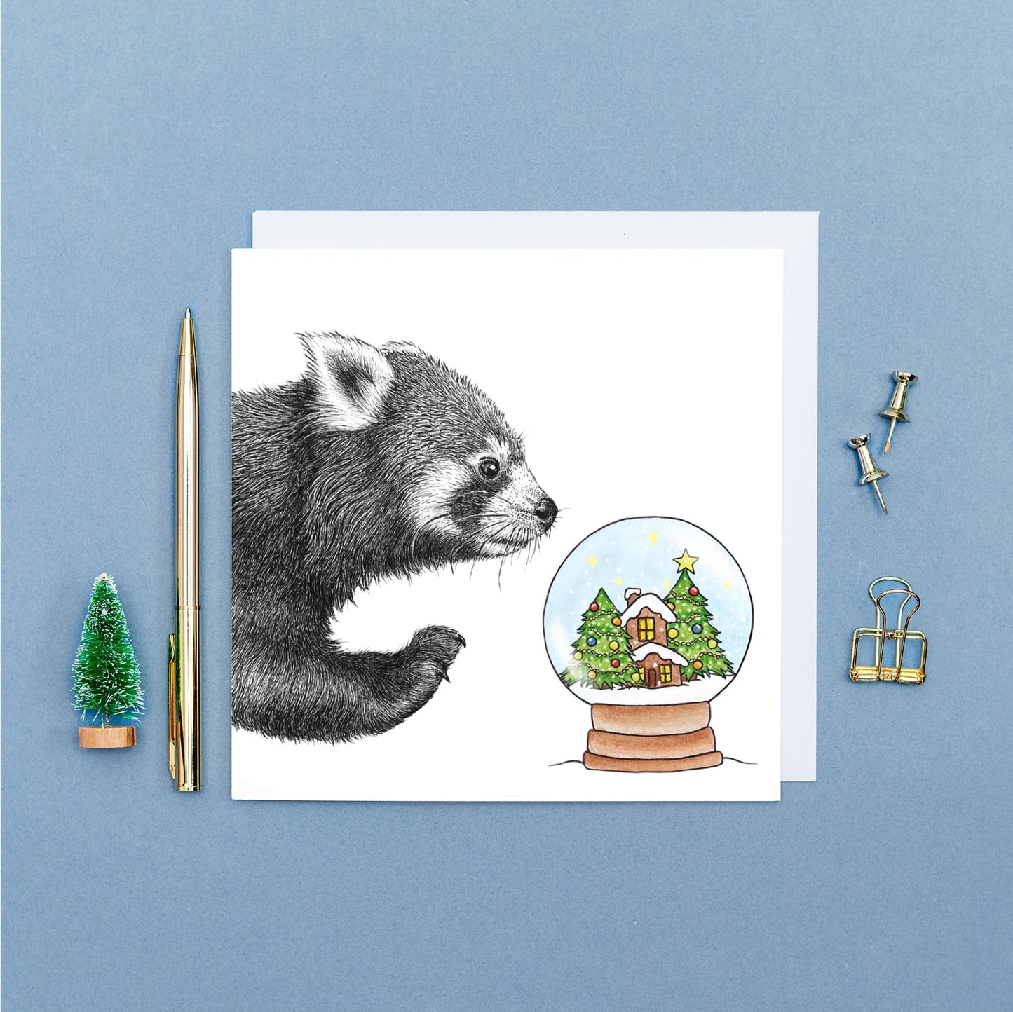 Red Panda Christmas card