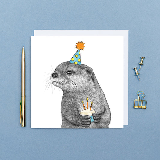 Otter birthday card