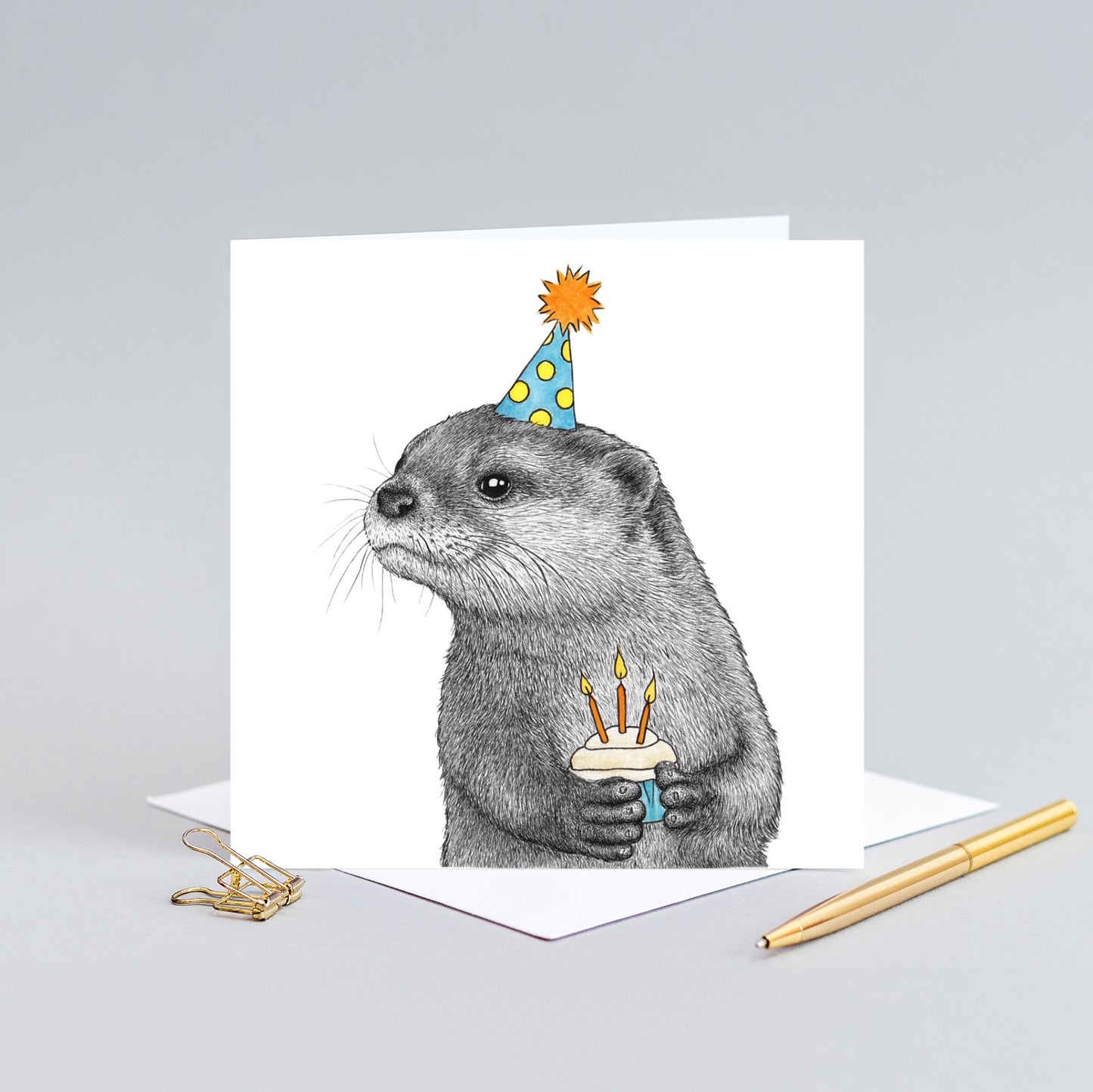 Otter birthday card