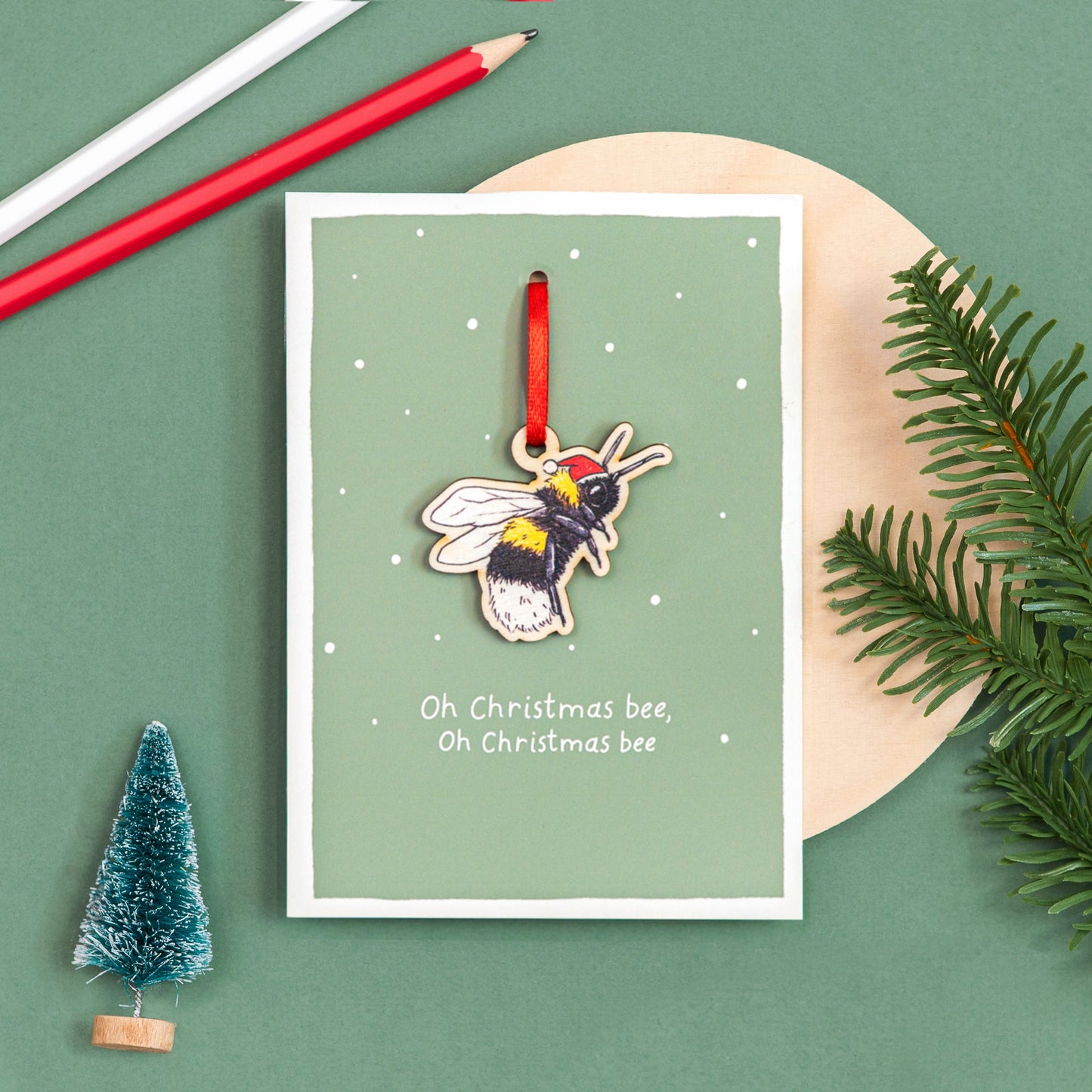 Wooden Bee Christmas Decoration
