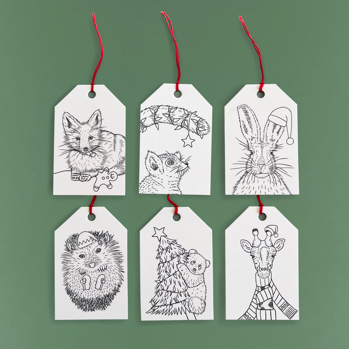 Colour-In Christmas Card and Tag Set