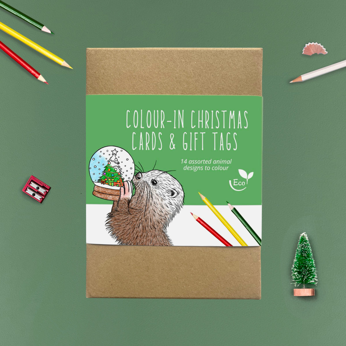 Colour-In Christmas Card and Tag Set