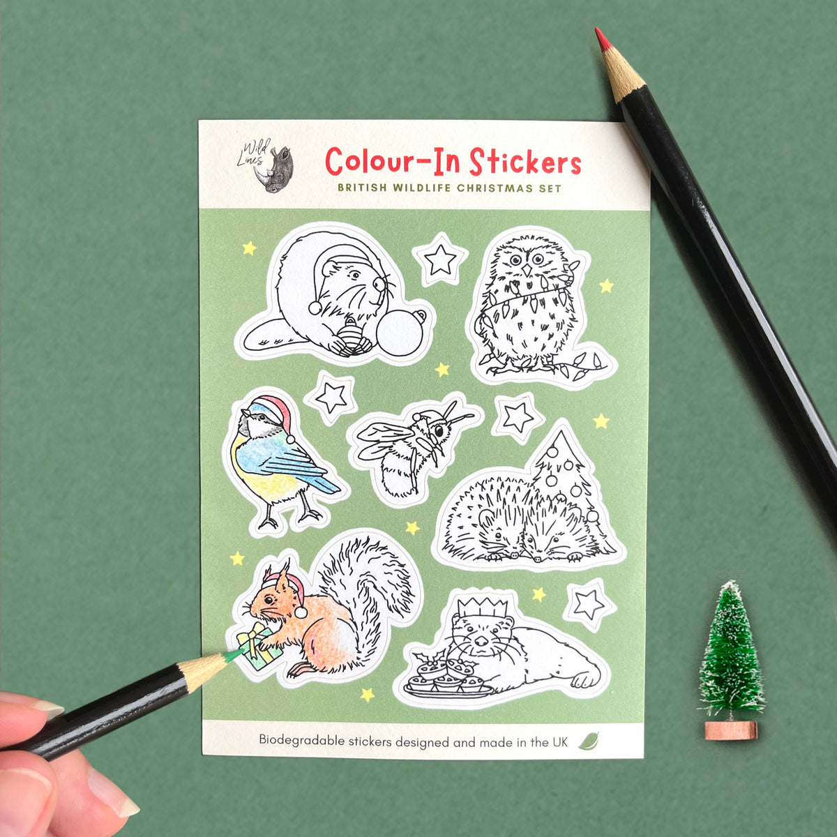 Colour-In Christmas Sticker Sheet