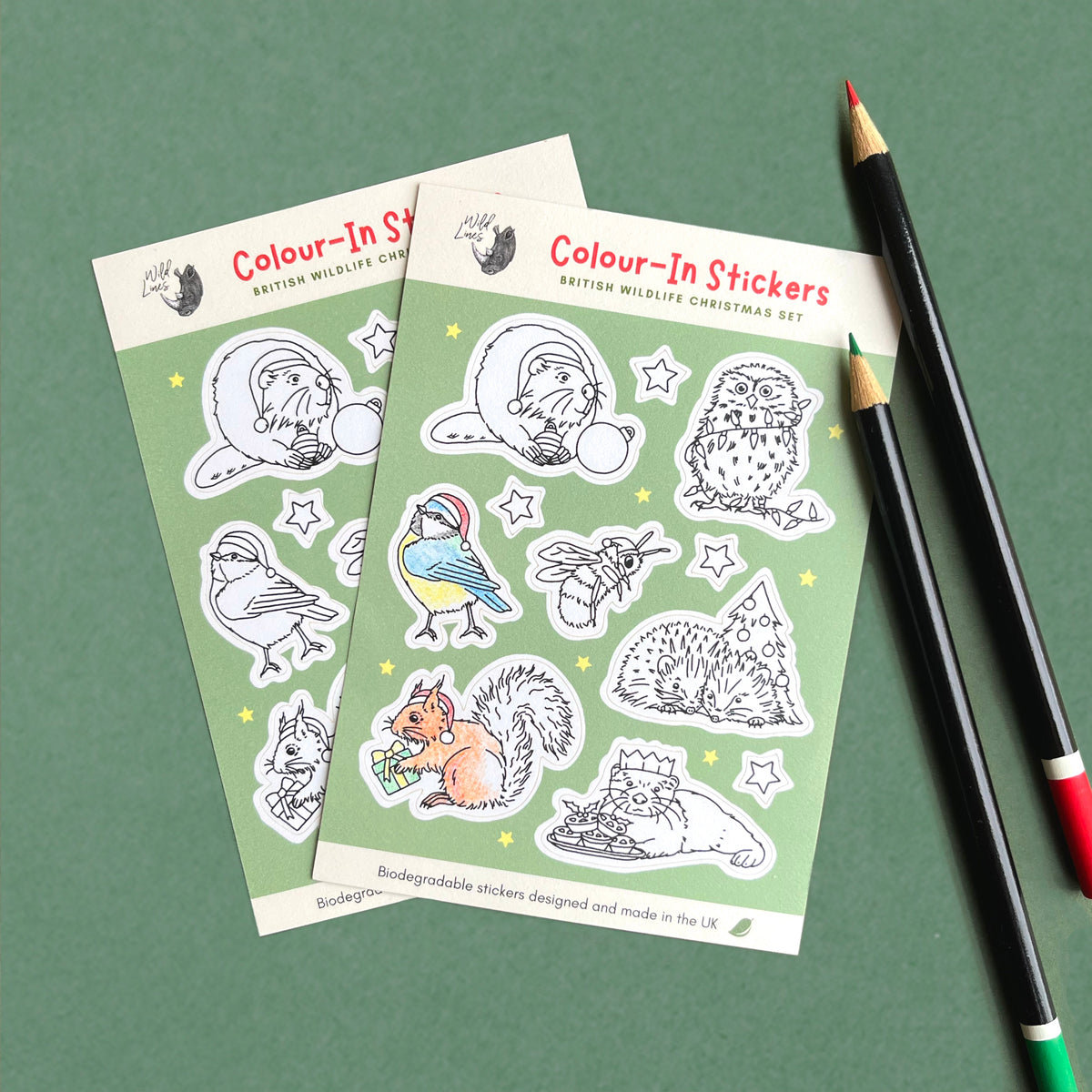 Colour-In Christmas Sticker Sheet