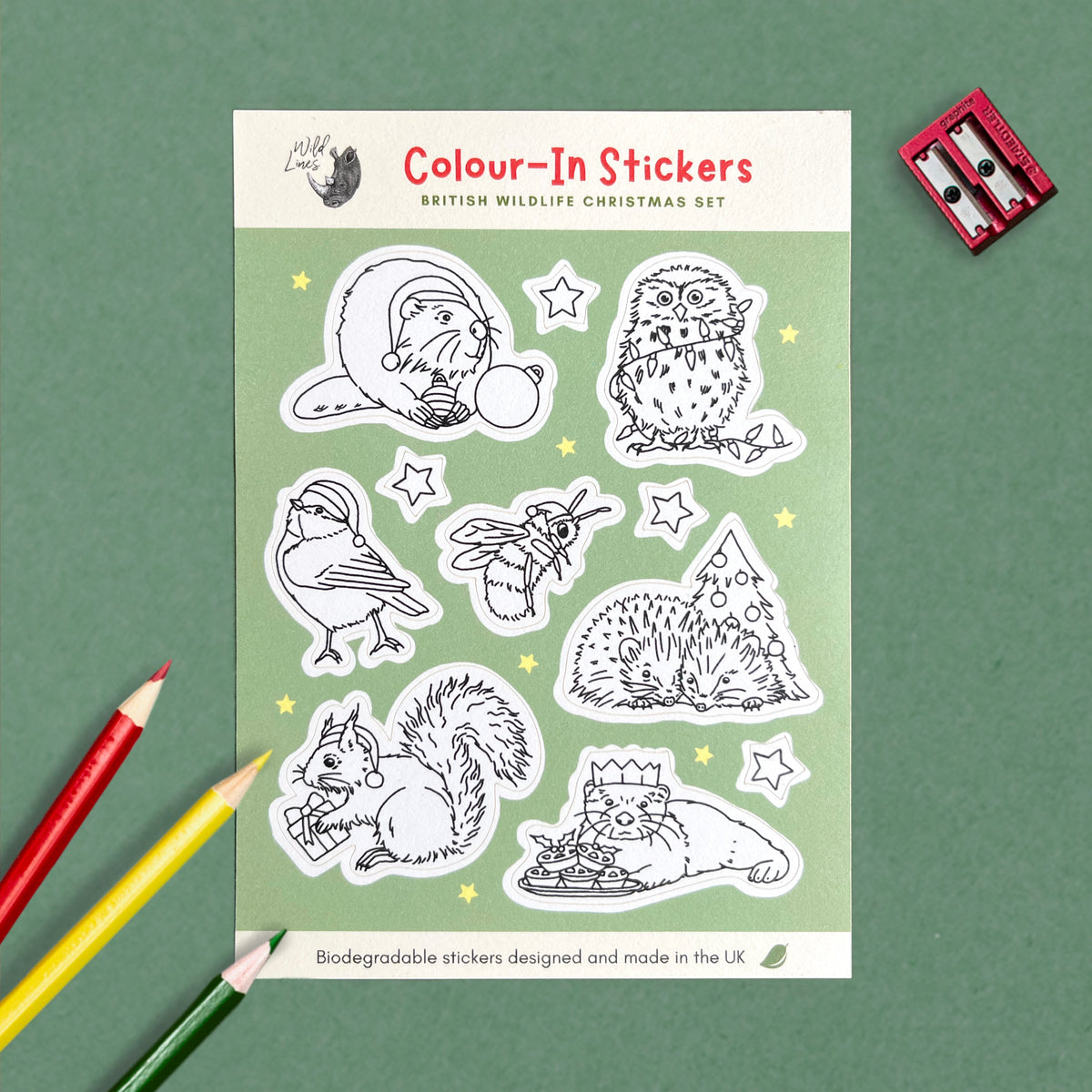Colour-In Christmas Sticker Sheet