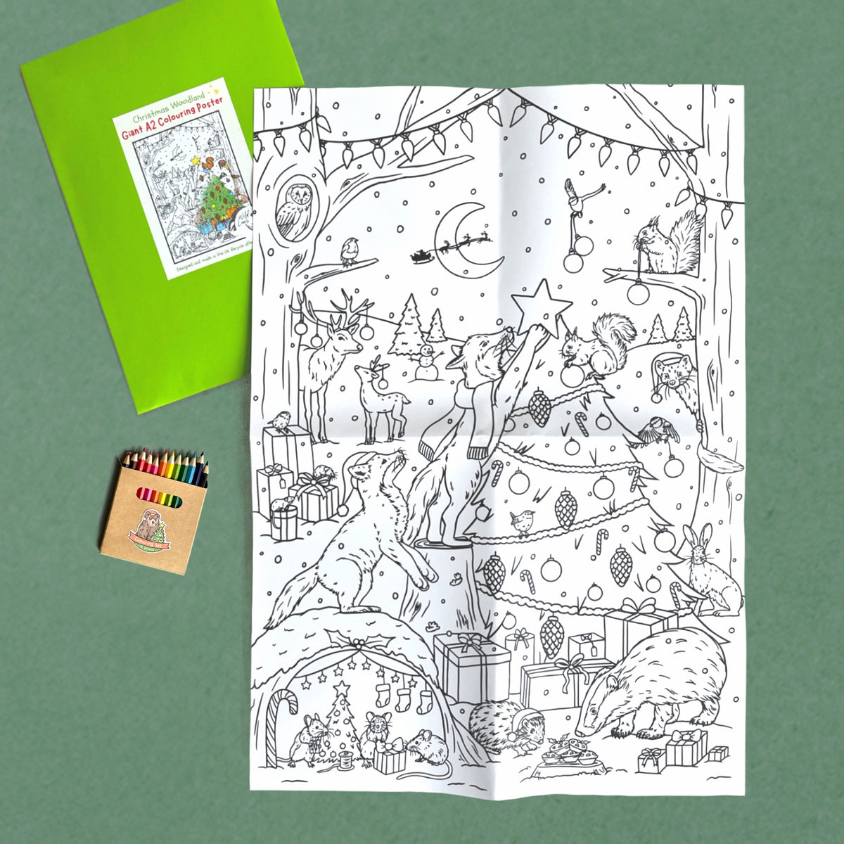 Giant A2 Christmas Colouring Poster