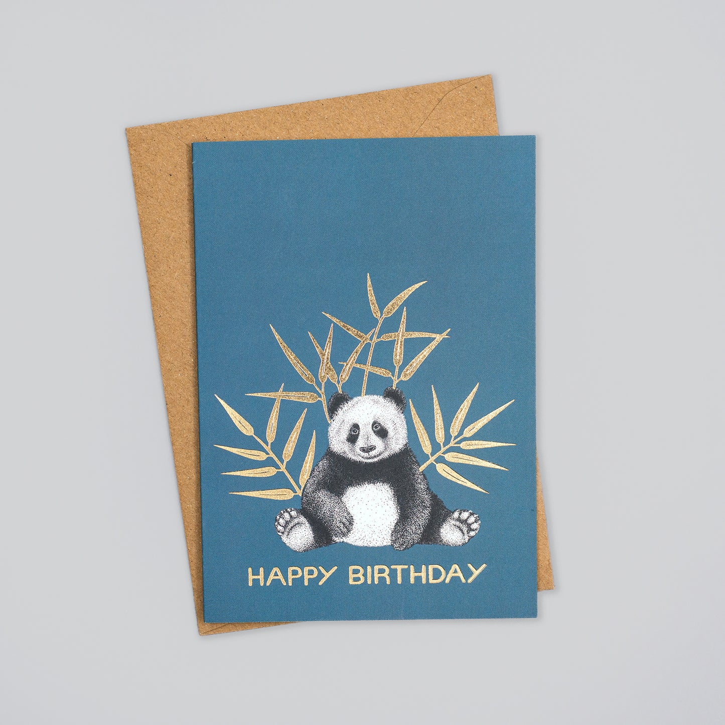 Luxury panda birthday card