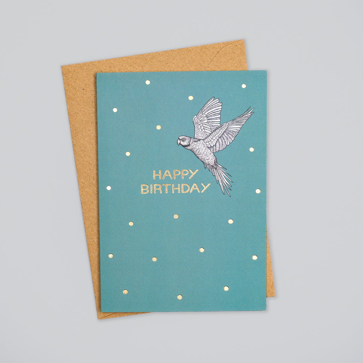 Luxury parakeet birthday card