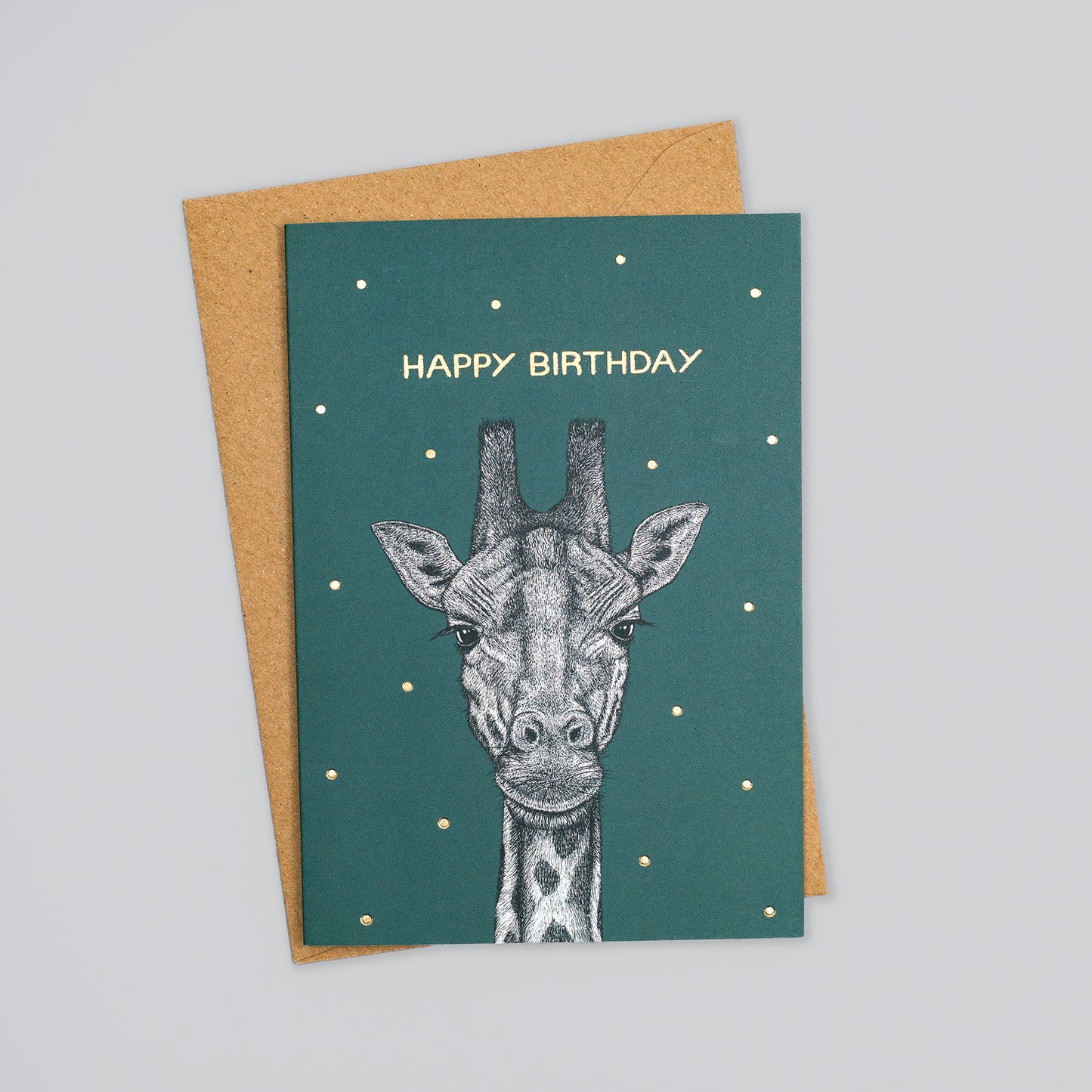 Luxury giraffe birthday card