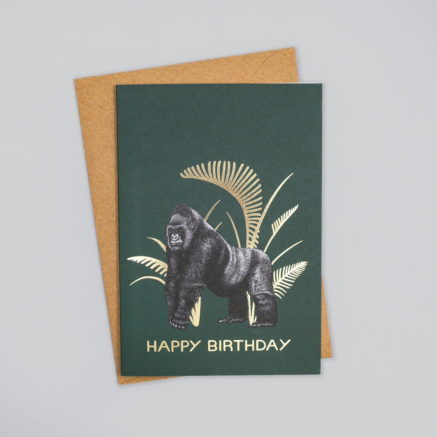 Luxury gorilla birthday card